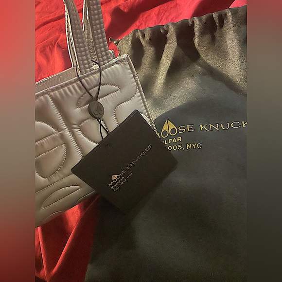 Brand new unused Small Silver Mooseknuckle x Telfar Collab Tote bag for sale - Picture 3 of 4